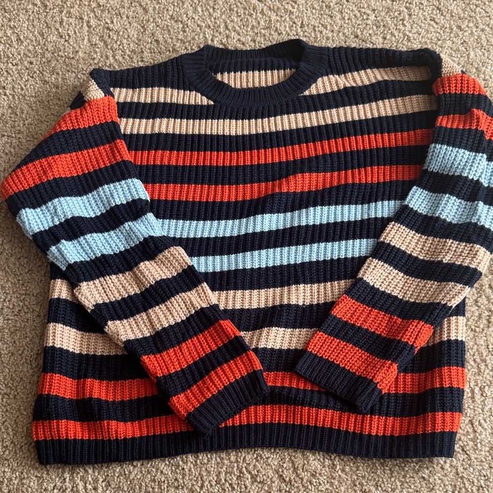 Source Unknown Striped Multicolor Women's Sweater - image 1